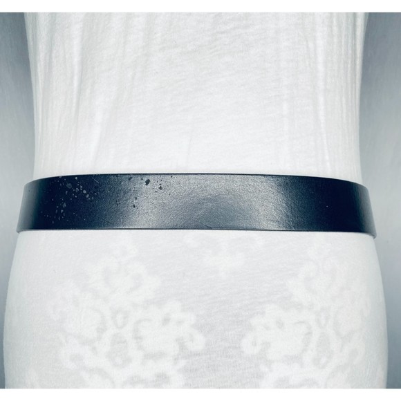 Gap Vintage Leather Belt Distressed Black Metal Loop Size 36 - Picture 4 of 11